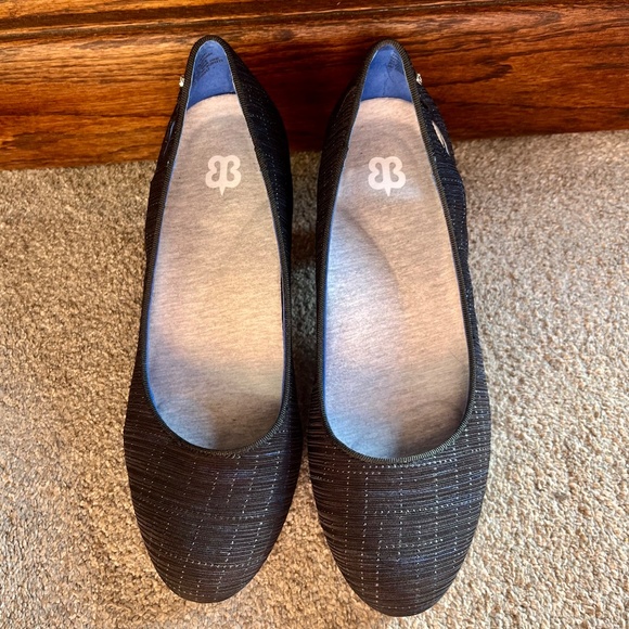 Betabrand On Your Mark Onyx Blue Black Boucle Plaid Textured Heels Womens Size 9 - Picture 4 of 8